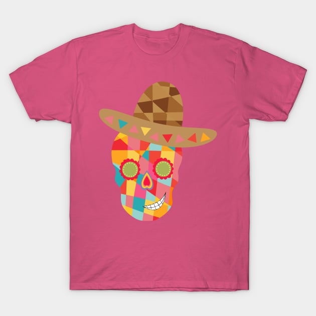 Geometric Sugar Skull T-Shirt by 4Craig